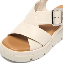 Hot Jasmina Leather Wedge Sandals Women Heels