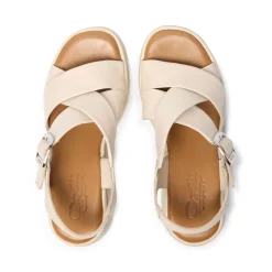 Hot Jasmina Leather Wedge Sandals Women Heels