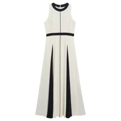 Best Jenn Two-Tone Pleated Dress Women Dresses