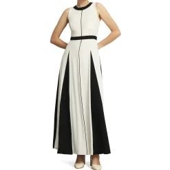 Best Jenn Two-Tone Pleated Dress Women Dresses