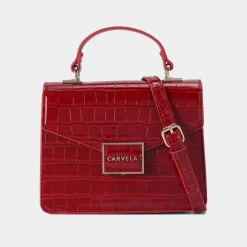 New Jessica Croc-Embossed Top Handle Bag Women Crossbody Bags|Top Handle Bags