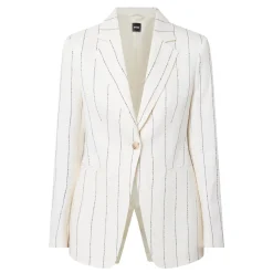 Best Jia6 Pinstripe Single-Breasted Blazer Women Coats & Jackets