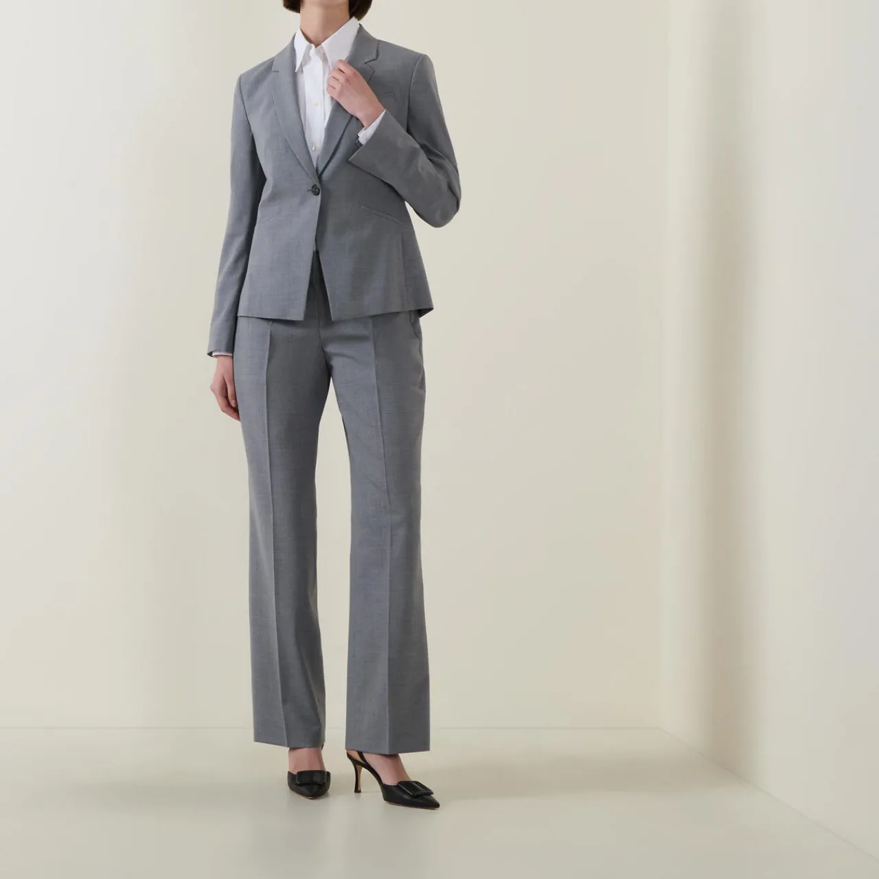 Clearance Jia9 Slim Single-Breasted Blazer Women Coats & Jackets