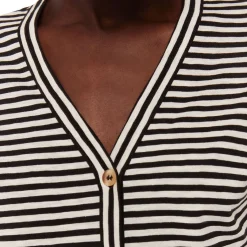 Discount Jilly Stripe Button Top Women Tops