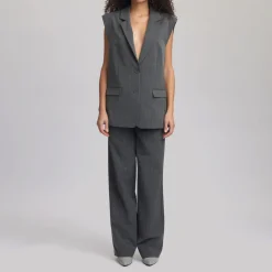 Best Joelle Single-Breasted Pinstripe Waistcoat Women Coats & Jackets