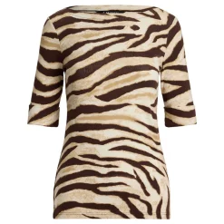 Discount Judy Zebra Stretch Top Women Tops