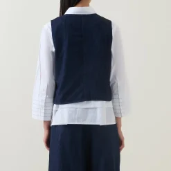 Hot Julesa Denim Waistcoat Women Coats & Jackets