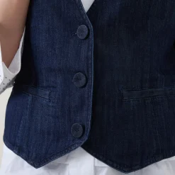Hot Julesa Denim Waistcoat Women Coats & Jackets