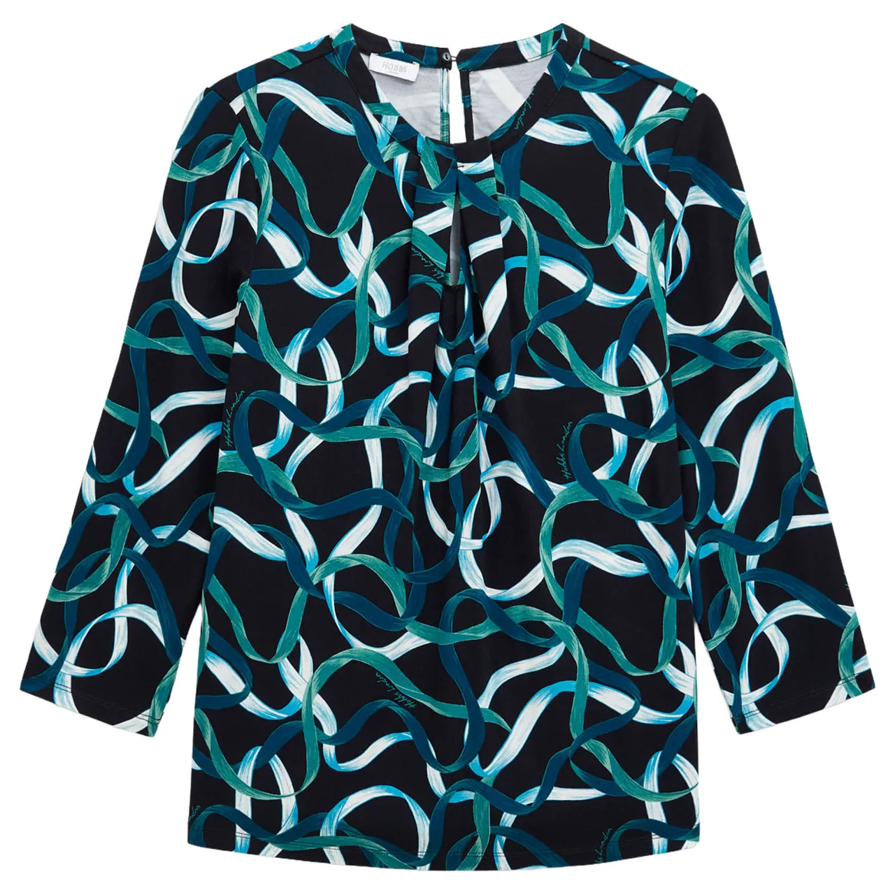 Clearance Julia Printed Keyhole Top Women Tops