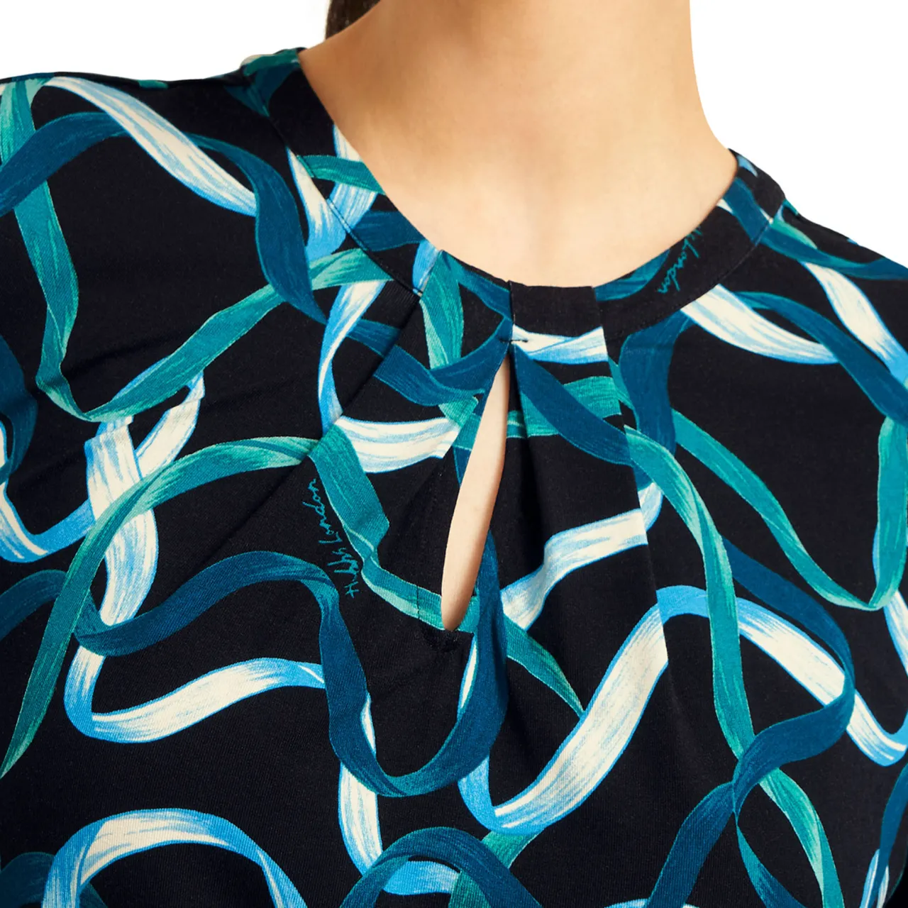 Clearance Julia Printed Keyhole Top Women Tops