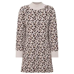 Discount Juliana Leopard Print Knitted Dress Women Dresses