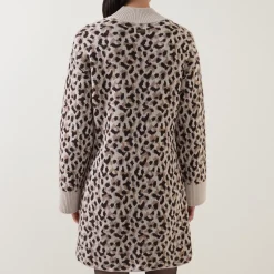 Discount Juliana Leopard Print Knitted Dress Women Dresses