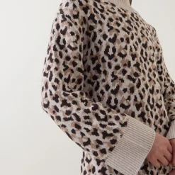 Discount Juliana Leopard Print Knitted Dress Women Dresses