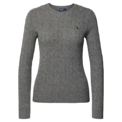 Hot Julianna Pony Player Logo Cable Knit Sweater Women Sweaters & Cardigans