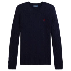Discount Julianna Pony Player Logo Cable Knit Sweater Women Sweaters & Cardigans