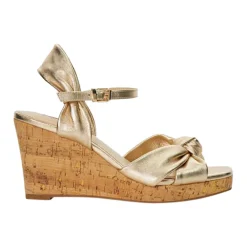 Clearance Kaino Leather Cork Wedge Women Heels
