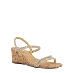 Best Kalia Embellished Cork Wedge Sandals Women Heels