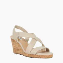 Kamies Wide-Fit Cork Heeled Wedges Women Heels
