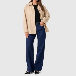 Online Karli Belted Faux-Leather Jacket Women Coats & Jackets