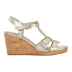 Sale Kastro Leather Cork Wedge Sandals Women Heels