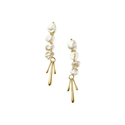 Best Keishi Pearl Sculptural Drop Earrings Women Earrings|Occasion Dressing