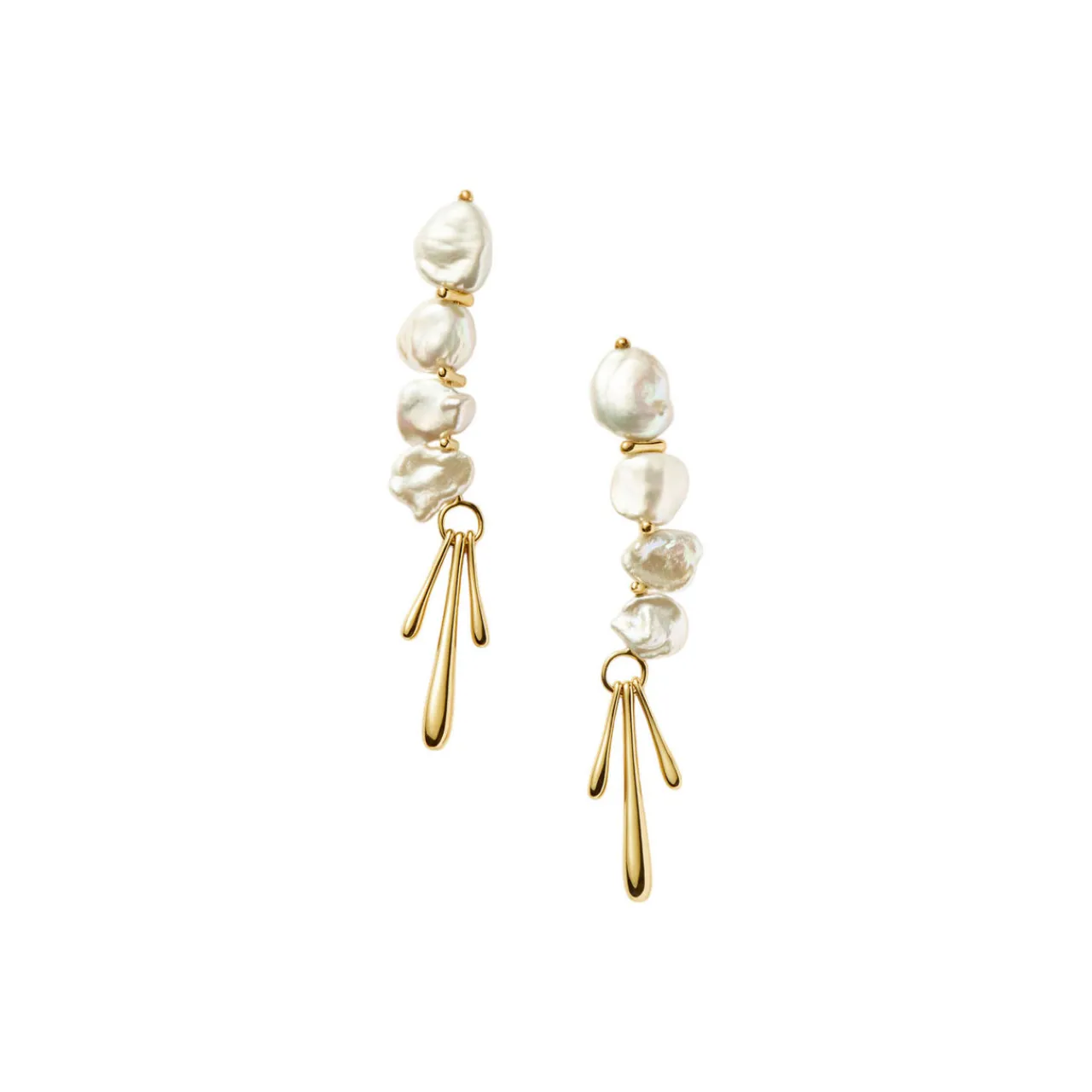 Best Keishi Pearl Sculptural Drop Earrings Women Earrings|Occasion Dressing