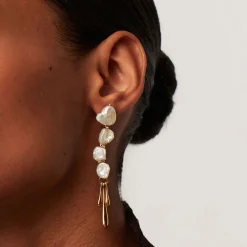 Best Keishi Pearl Sculptural Drop Earrings Women Earrings|Occasion Dressing
