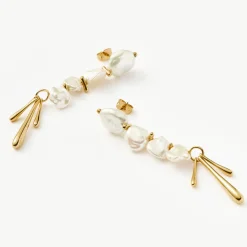 Best Keishi Pearl Sculptural Drop Earrings Women Earrings|Occasion Dressing