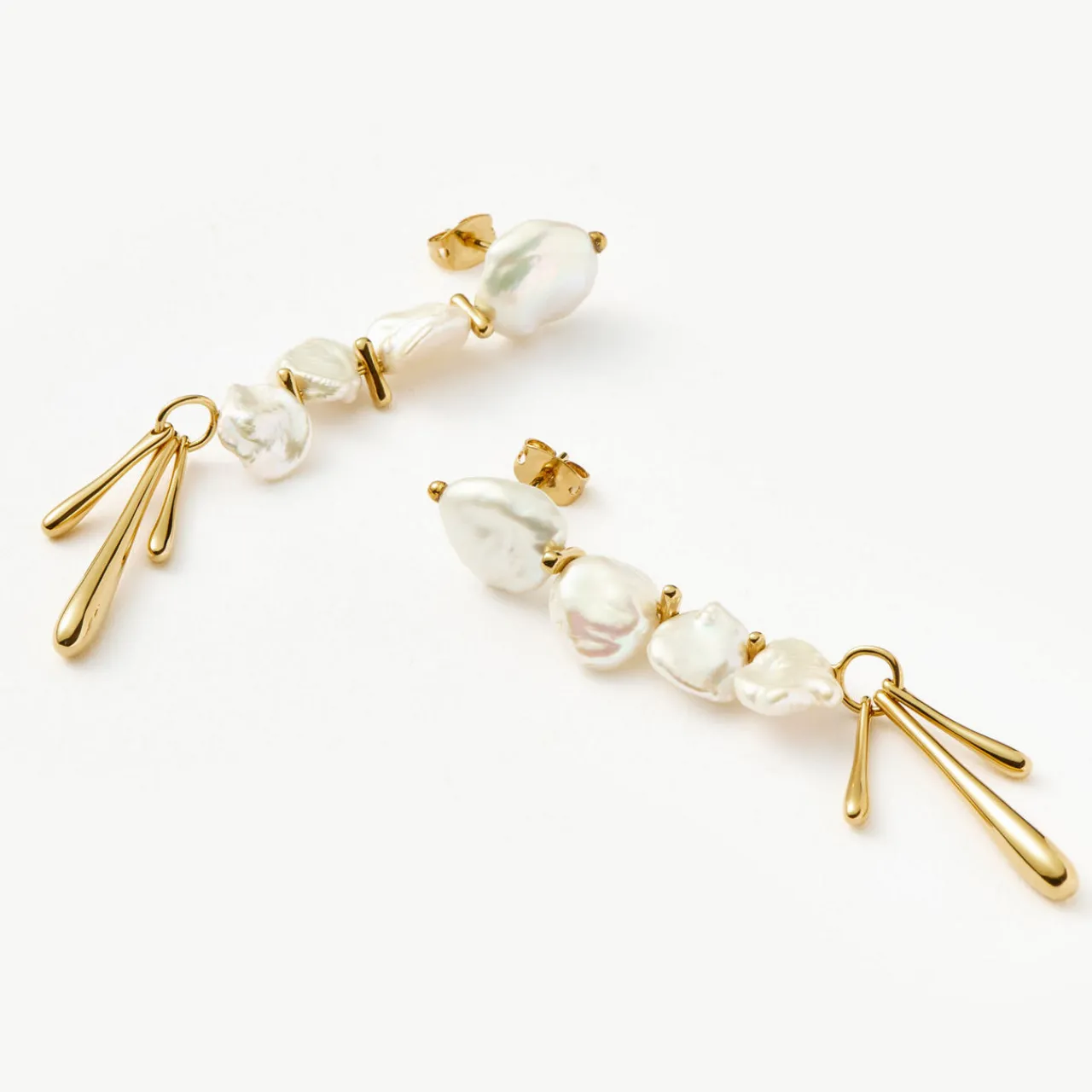 Best Keishi Pearl Sculptural Drop Earrings Women Earrings|Occasion Dressing