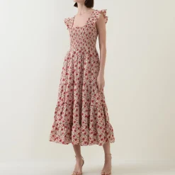 Discount Kendall Floral Flared Dress Women Occasion Dressing