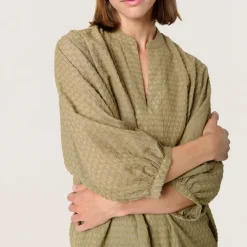 Sale Kettie Textured Kaftan Blouse Women Tops