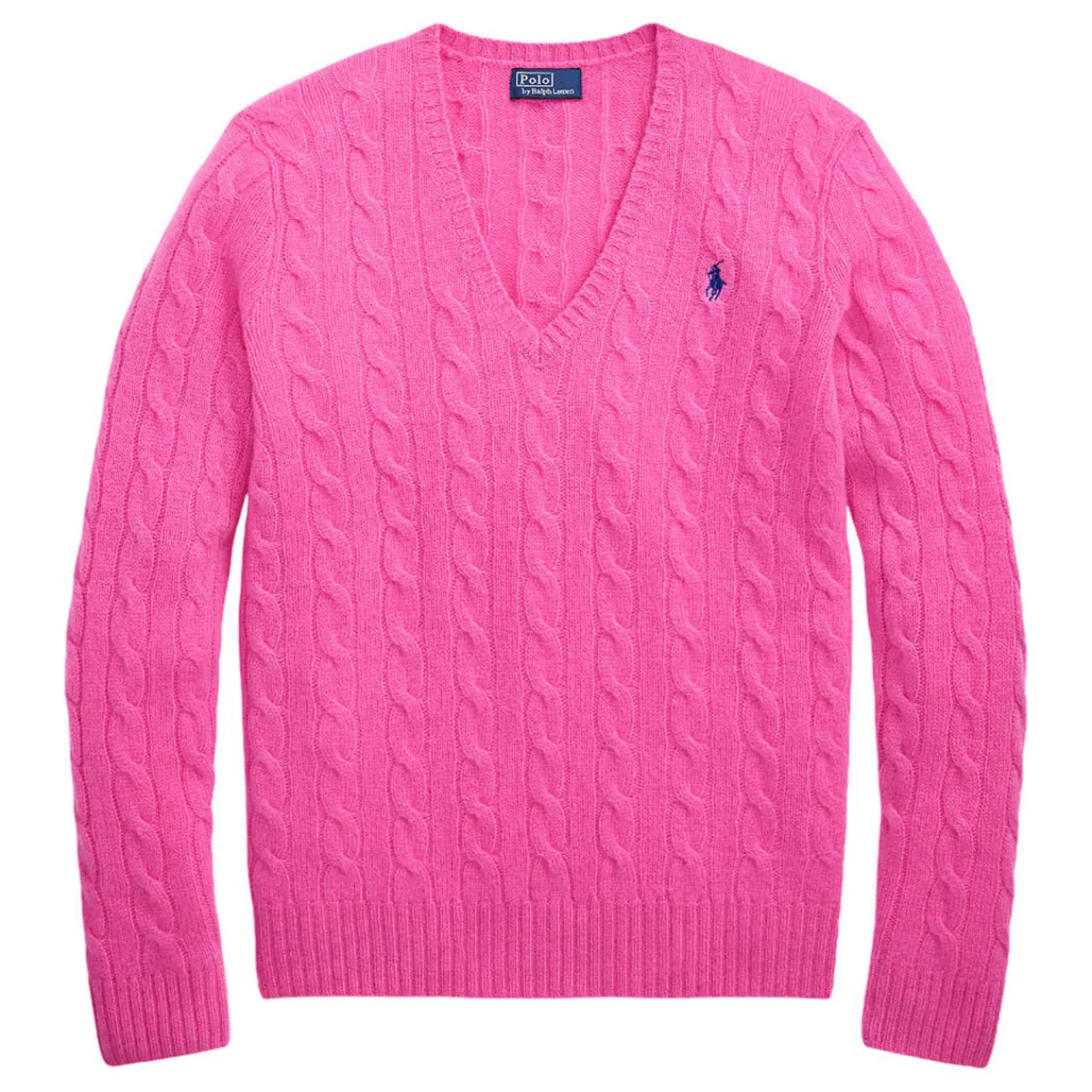 Clearance Kimberly Polo Player Logo Cable Knit Sweater Women Sweaters & Cardigans