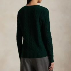 Outlet Kimberly Pony Player Logo Cable Knit Sweater Women Sweaters & Cardigans