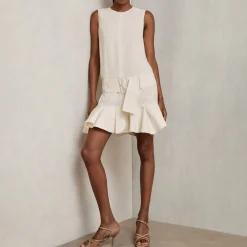 Outlet Kimberly Ruffle Hem Belted Mini Dress Women Dresses
