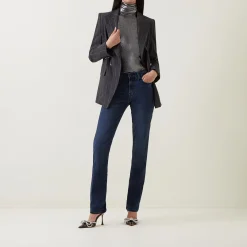 Kimmie Bair Mid-Rise Straight Leg Jeans Women Denim