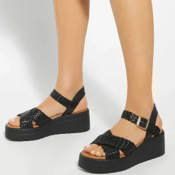 Best Kinleys Braided Leather Flatform Sandals Women Heels