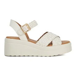 New Kinleys Braided Leather Flatform Sandals Women Heels