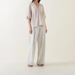 Kirsten Ruched Shoulder Blouse Women Tops