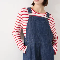 Sale Kiss Denim Dungaree Dress Women Dresses