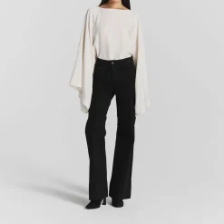 New Klasia Satin Cape Blouse Women Tops