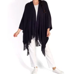 Knitted Fringe Wrap Women Sweaters & Cardigans