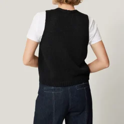 Online Knitted Waistcoat Vest Women Sweaters & Cardigans