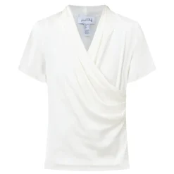 Online Knitted Wrap Blouse Women Tops