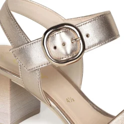 Best Kruger Metallic Block Heel Sandals Women Heels|Mother Of The Bride