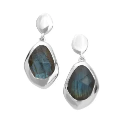 Clearance Labradorite Large Stepping Stone Earrings Women Earrings