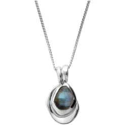 Hot Labradorite Pebble Charms Necklace Women Necklaces