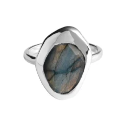 Online Labradorite Stepping Stone Ring Women Rings