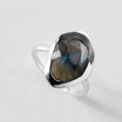 Online Labradorite Stepping Stone Ring Women Rings