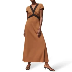 Lace Trim Flared Dress Women Dresses