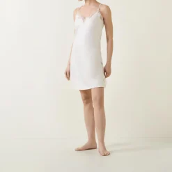 Lace Trim Slip Night Dress Women Sleepwear